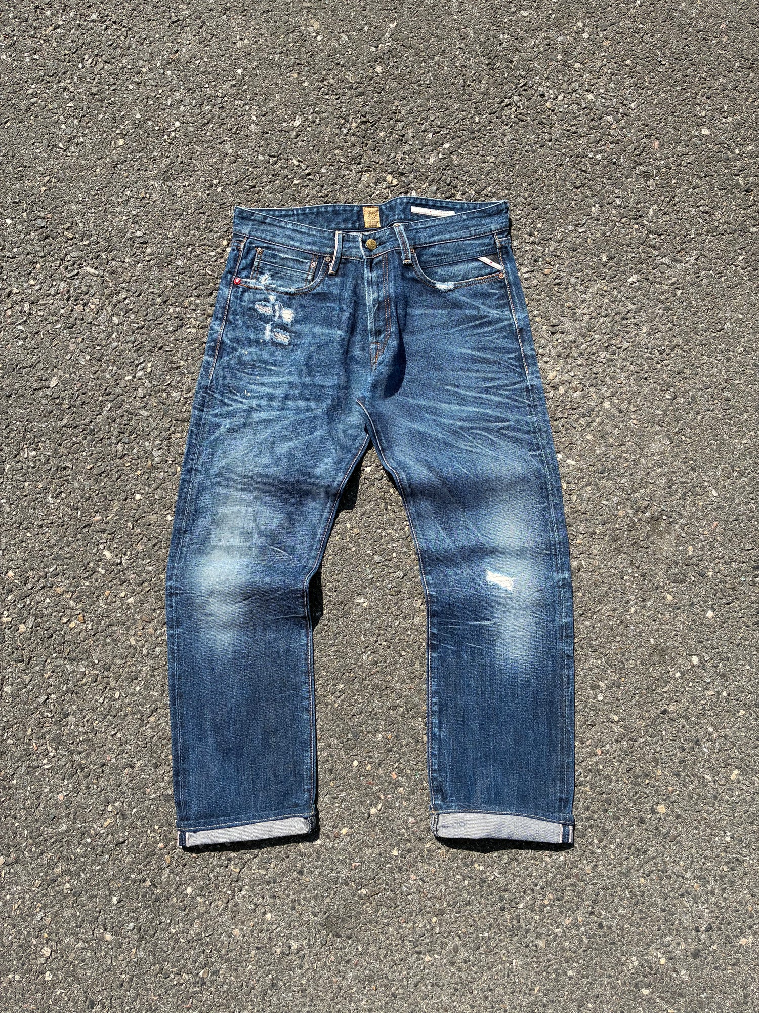 Red Seal Selvedge Denim Jeans Bleu - L