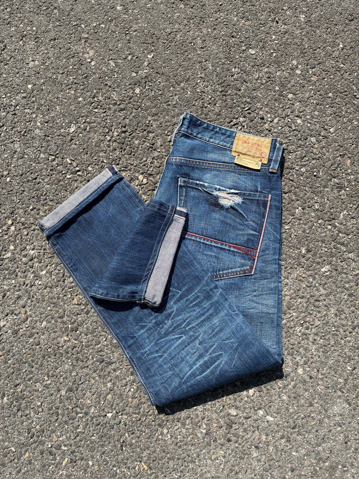 Red Seal Selvedge Denim Jeans Bleu - L