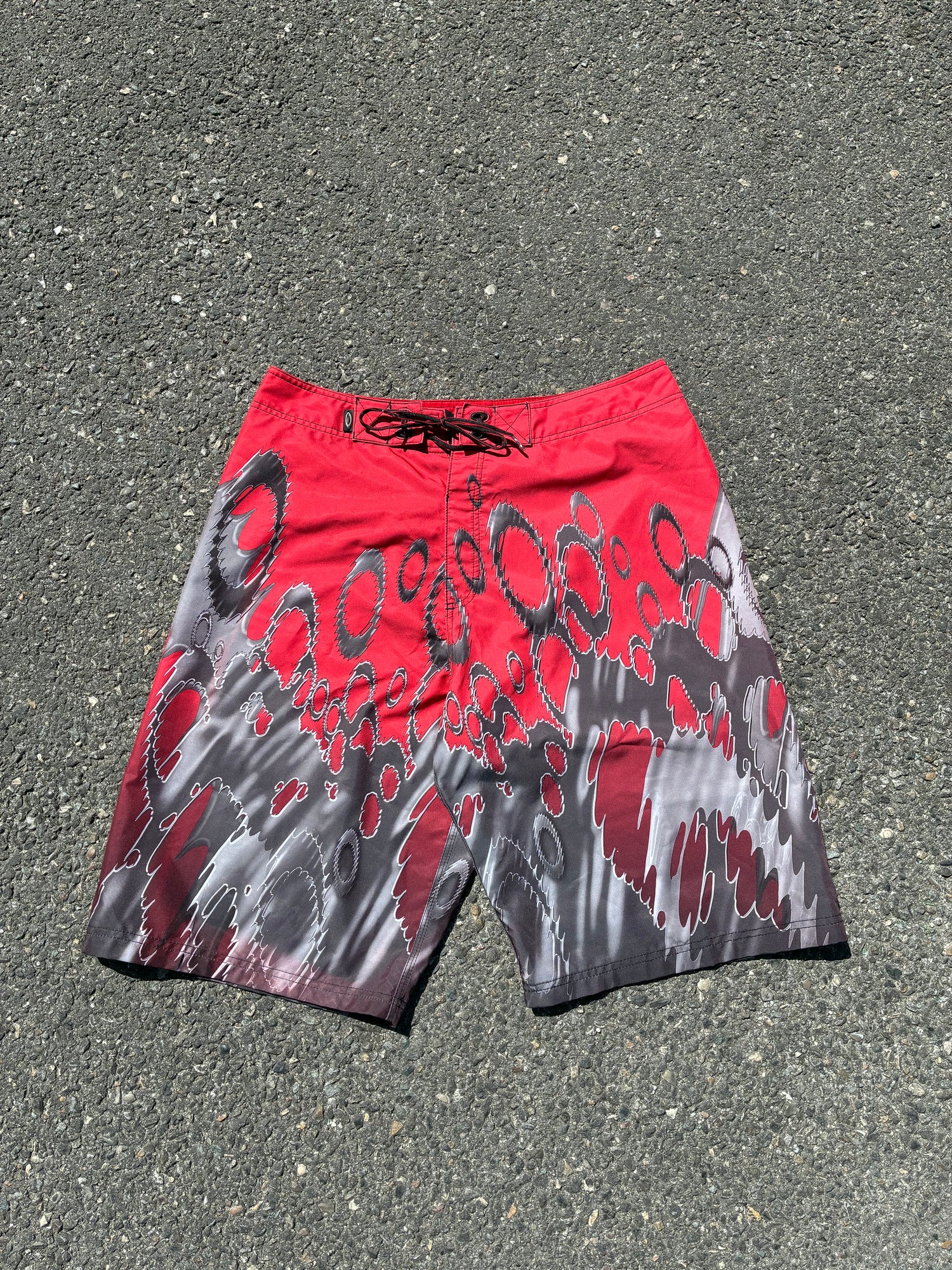 Oakley Short de Bain Rouge et Noir 2000s - M