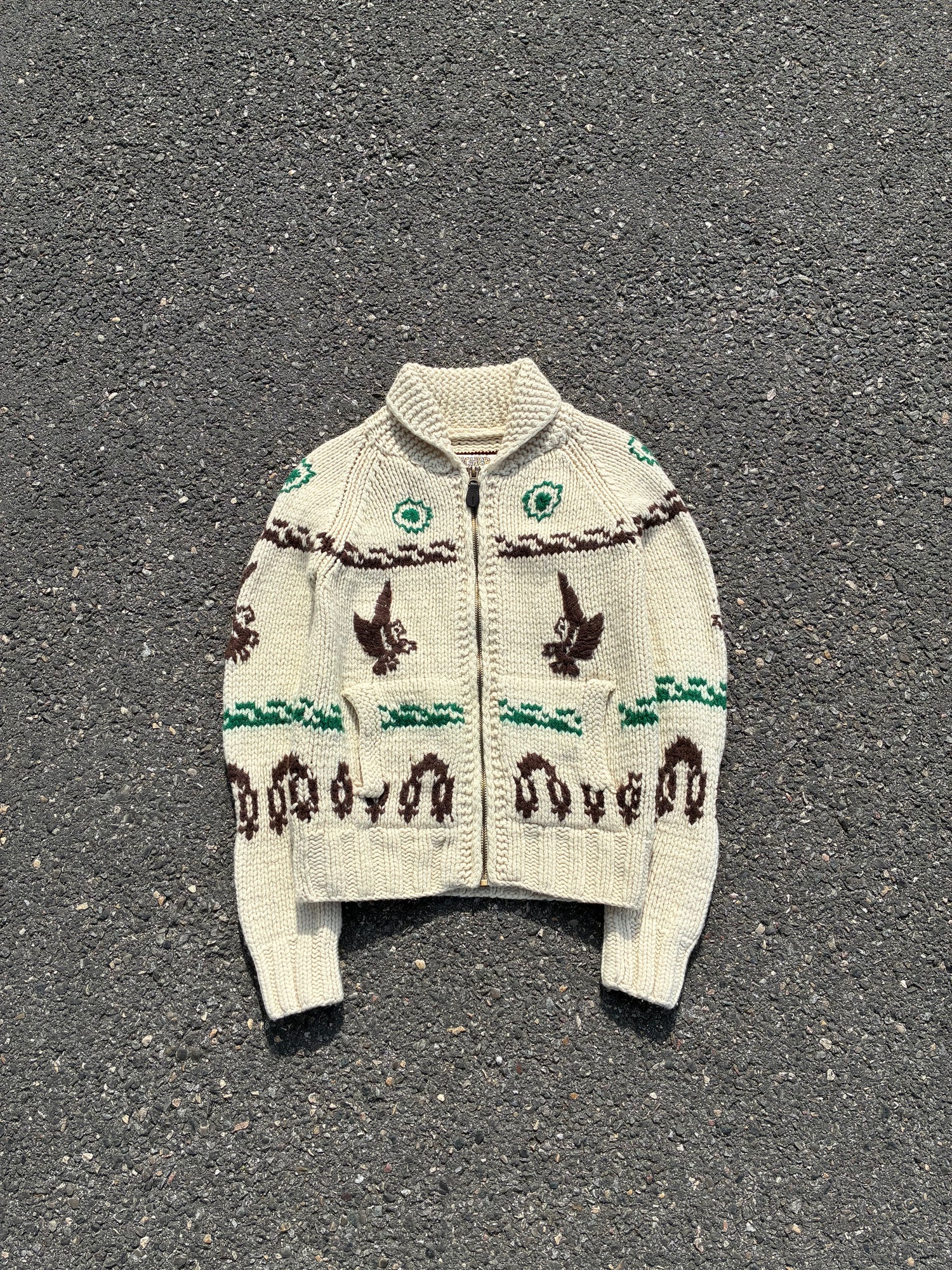 Cowichan / Hand Knit Schott en Laine de mouton - M