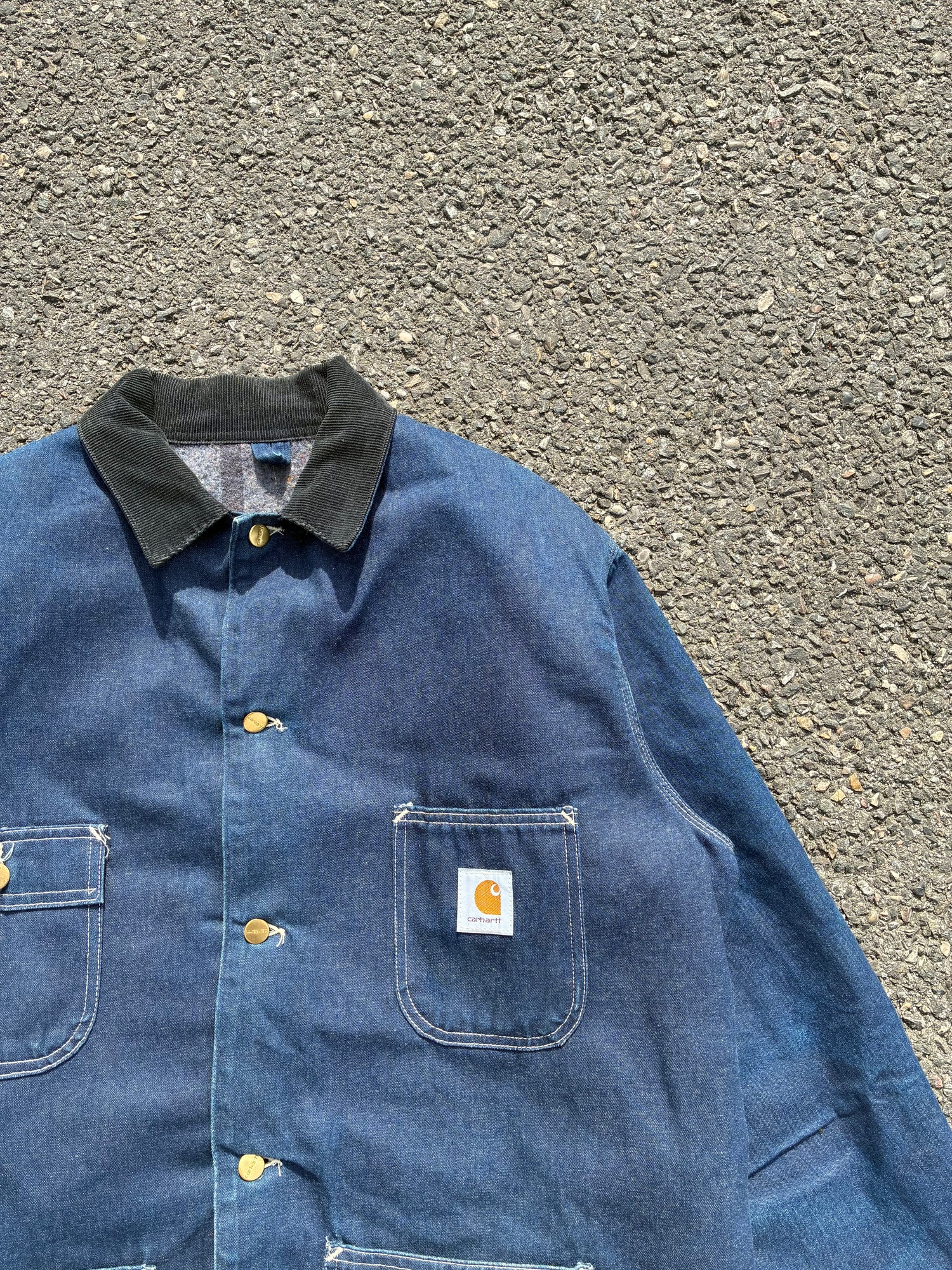 Carhartt Denim Chore Coat Bleu 90s - L