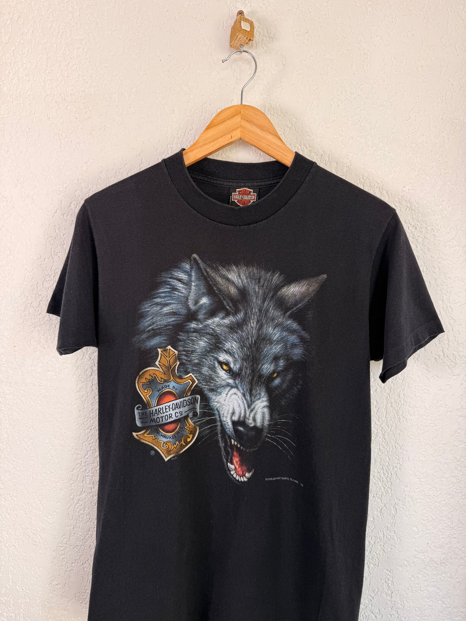 T-shirt Harley-Davidson 3D Emblem Noir 1992 - M
