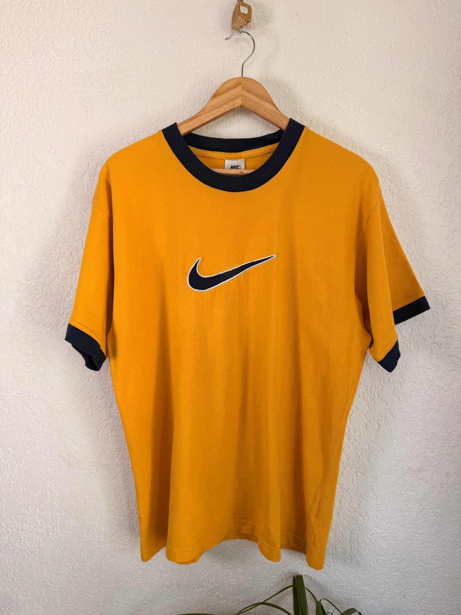 Nike T-shirt / Ringer tee Vintage 90’s Jaune - M