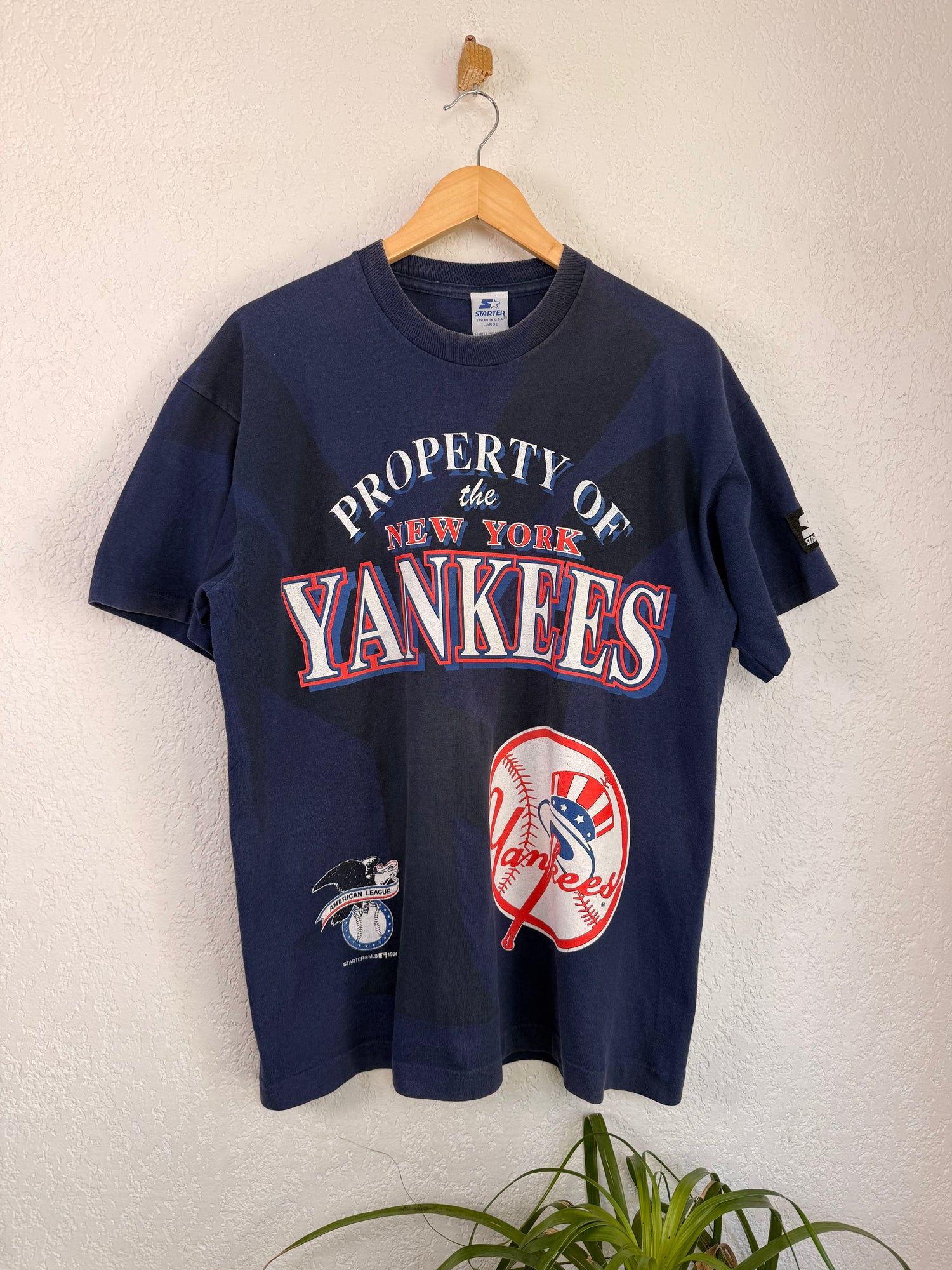 T-shirt Starter Yankees Bleu Vintage 1994 - L
