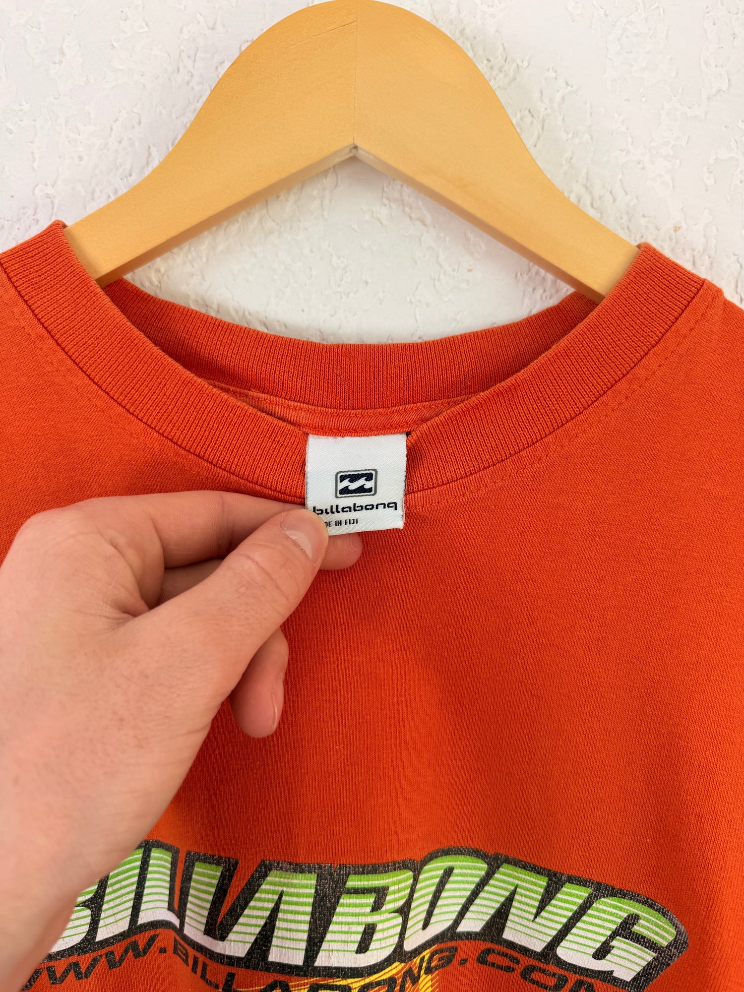 T-shirt Billabong Surfing Orange Vintage 90s - M